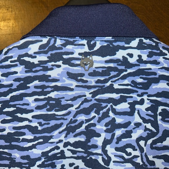 Greyson Stalking Wolf Camo Polo Button-Down Shirt Size Medium - Picture 5 of 6